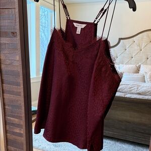 Nine West Deep Red Lace Cami